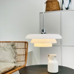 AVA Pendel D40 Opal/ Krom