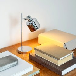 Ocean mini LED rechargeable table lamp Chrome