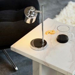 Ocean mini LED rechargeable table lamp Chrome