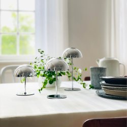 ALONG LED Minibordlampe Krom 3 stk. st