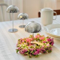 ALONG LED Minibordlampe Krom 3 stk. st