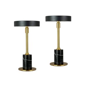 Starlight Mini LED brass and black marble, 2 pcs.
