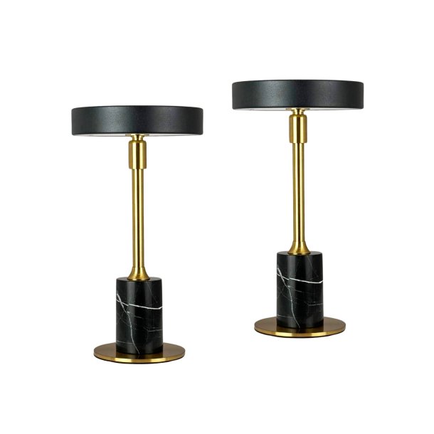 Starlight Mini LED brass and black marble, 2 pcs.