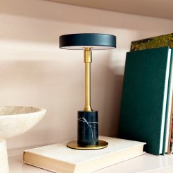 Starlight Mini LED brass and black marble, 2 pcs.