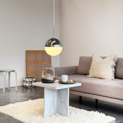 Nova D25 pendant lamp opal/chrome