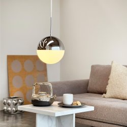 Nova D25 pendant lamp opal/chrome