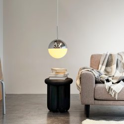 Nova D25 pendant lamp opal/chrome