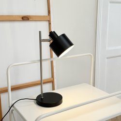 Ocean Sort/ Brstet stl Bordlampe