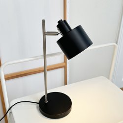 Ocean Sort/ Brstet stl Bordlampe