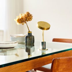 Starlight Mini LED brass and green marble