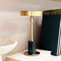 Starlight Mini LED brass and green marble