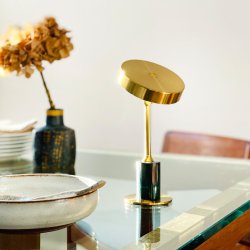 Starlight Mini LED brass and green marble