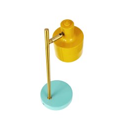 Ocean mini LED genopladelig bordlampe karry/turkis