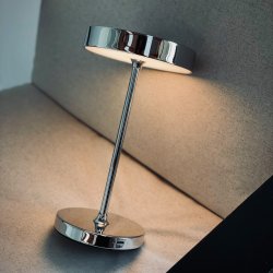 Starlight table lamp rechargeable Chrome
