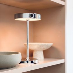 Starlight table lamp rechargeable Chrome