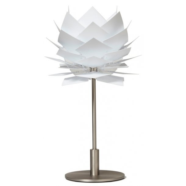 Pineapple tall table lamp white/steel