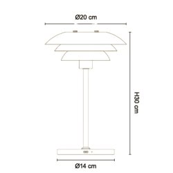 DL20 LED Opal/ Brass rechargeable table lamp