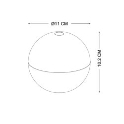 Alba light ball Shiny hvid 2 stk