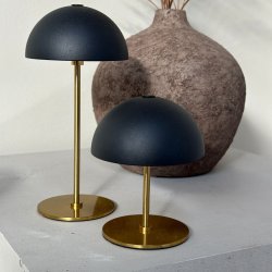 ALONG LED Minibordlampe sort/messing - ske med 2 stk. 