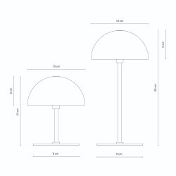 ALONG LED Mini Table Lamp beige/brass - Box of 2
