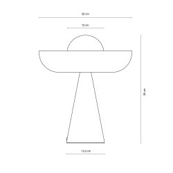 AVA bordlampe sort med glas kuppel