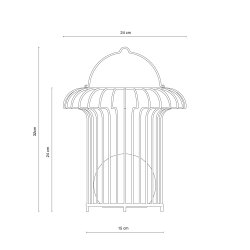 Basket LED Lanterne Terracotta