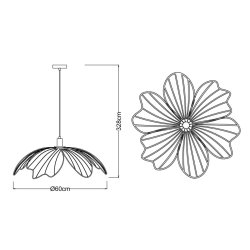 Blumen pearl white pendel