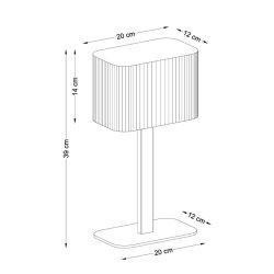 Calix Bordlampe med oval stofskrm