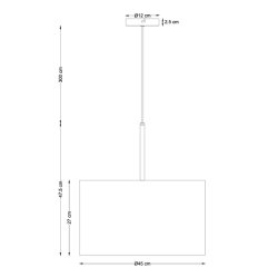 Calix Pendel med hj stofskrm