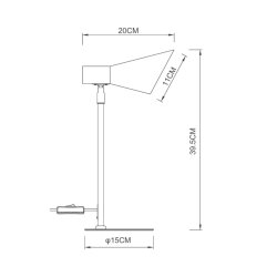 DL12 mini bordlampe krom