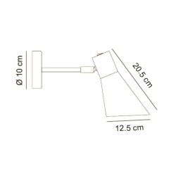 DL12 white wall lamp