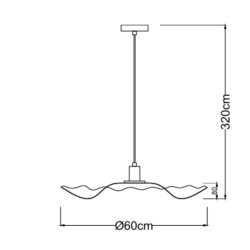 Flora mat sort pendel Large