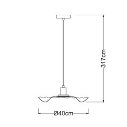 Flora mat sort pendel Small