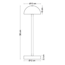 Fonzy LED Indigo blue table lamp