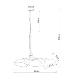 Futura chandelier black