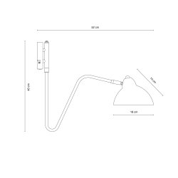 Futura sort/ messing bue vglampe