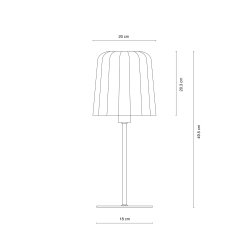 Gry bordlampe  - Dark Red striber 