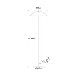 Globus Floor Lamp Beige/ Brass