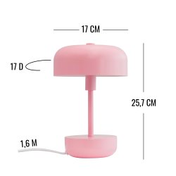 Haipot lyserd bordlampe