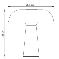 Iris grey table lamp