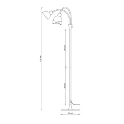 Lilje Floor lamp white / brass 