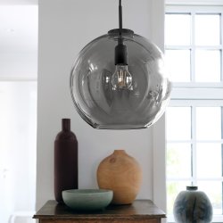 Loop pendant dark glass D25