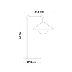 Nova outdoor table lamp with light ball and remote control