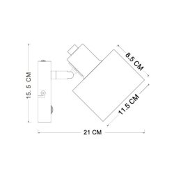 Ocean wall lamp curry/turquoise short