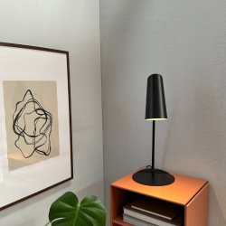 Pallas bordlampe sort