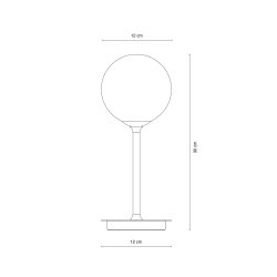 SIA bordlampe med kuppel og messing fod