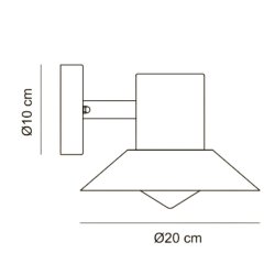 Venice udendrs vglampe Sort