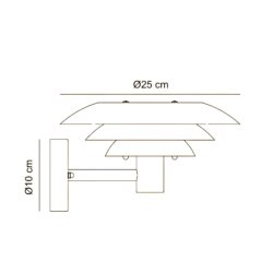DL25 Outdoor wall light copper look
