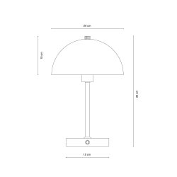 Stockholm LED bordlampe Perlehvid - Version 2.0