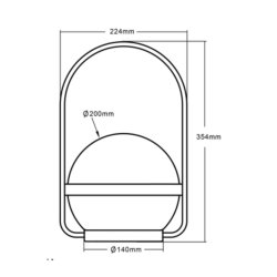 Summer solar bordlampe D20 cm